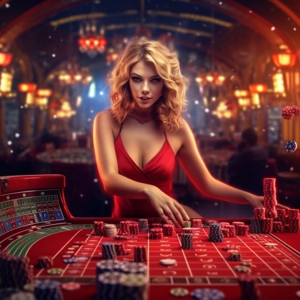 Langkah 2: Tempatkan Taruhan Anda Papan roulette Prancis dengan chip ditempatkan di berbagai posisi